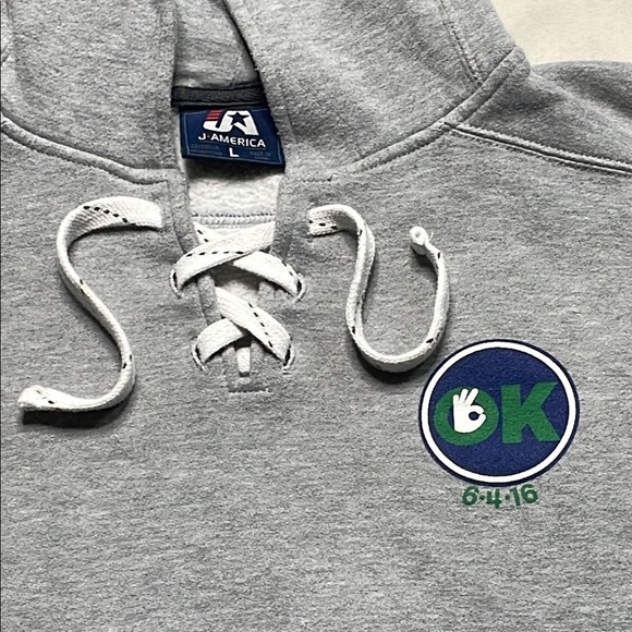 J. AMERICA Gray Hoodie with Logo - Picture 4 of 8